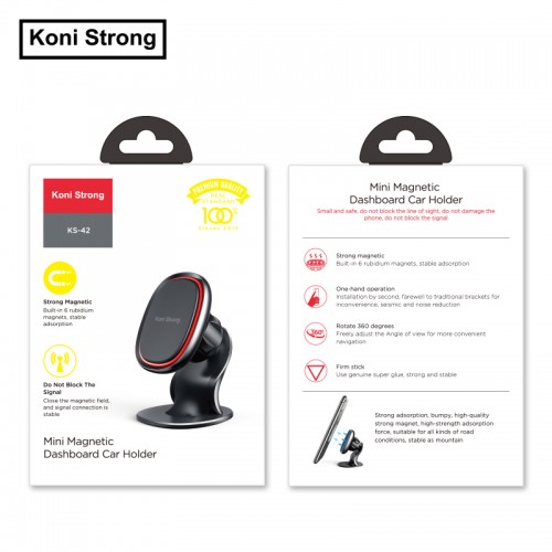 Держатель KONI STRONG магнитный KS-42 mini magnetic dashboard car holder