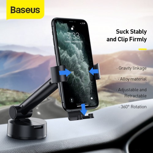 Тримач BASEUS Simplism gravity Car mount holder with suction base (SUYL-JY01) black