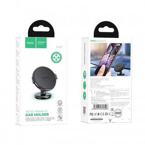 Тримач HOCO Fantasy center console magnetic Car holder CA87 black