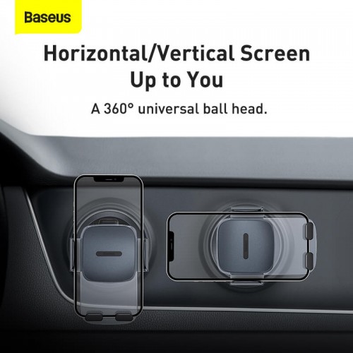 Тримач BASEUS Easy Control Clamp Car Mount Holder (Applicable to Round Air Outlet) |4.7-6.7"| (SUYK000201) black