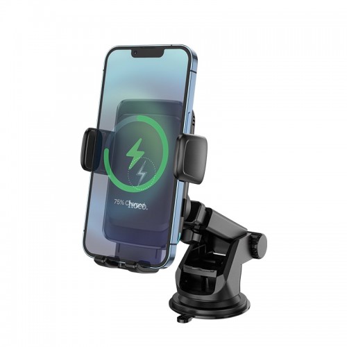 Тримач HOCO 2 in 1 Air outlet / Dashboard Smart alignment wireless charging Car holder S35 |5-15W Max| black
