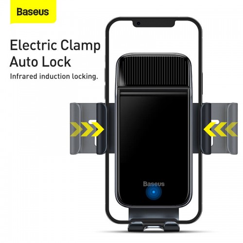 Тримач BASEUS Smart Solar Power Wireless Cycling Electric Holder IP54 |4.7-6.7"| (SUZG010001) black