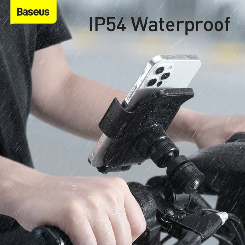 Тримач BASEUS Smart Solar Power Wireless Cycling Electric Holder IP54 |4.7-6.7"| (SUZG010001) black