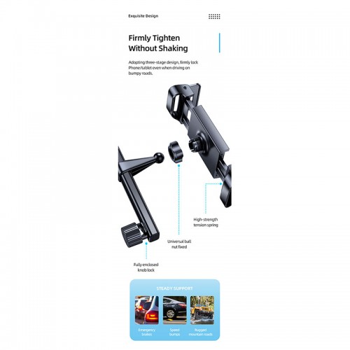 Тримач USAMS Car Rear Seat Phone-Tablet Bracket US-ZJ068 black