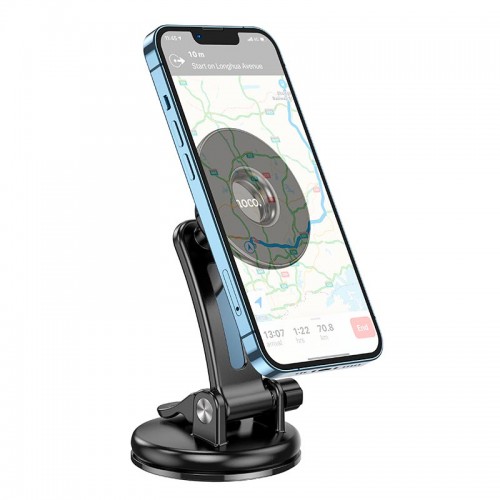 Тримач HOCO Excelle center console RING magnetic Car holder CA113 black