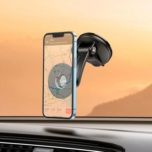 Тримач HOCO Excelle center console RING magnetic Car holder CA113 black