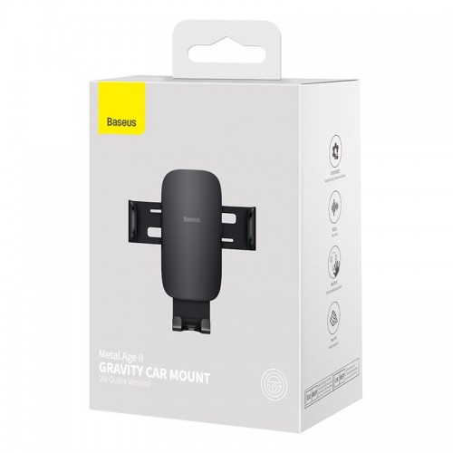 Тримач Baseus Metal Age II Gravity Car Mount (Air Outlet Version) (SUJS000001) black