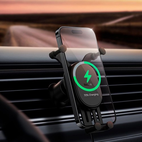 Держатель Baseus Stable Gravitational Wireless Charging Car Mount Pro (Air Outlet Version) |15W|