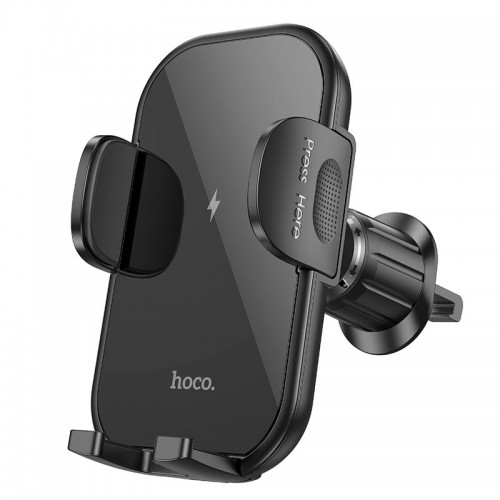 Тримач HOCO Journey wireless fast charging Car holder HW4 (air outlet) black