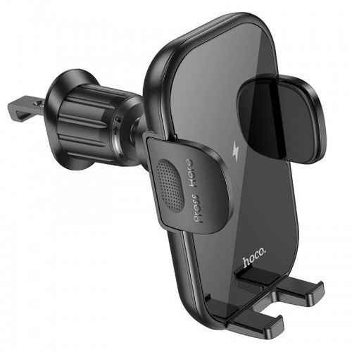 Тримач HOCO Journey wireless fast charging Car holder HW4 (air outlet) black