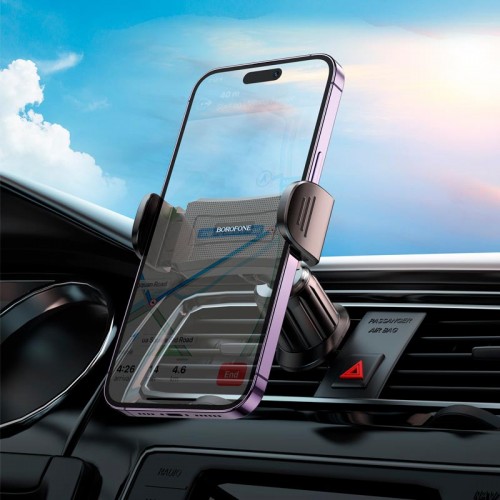 Держатель Borofone Enlighten clip car holder(air outlet) BH88 |4.5-7"|