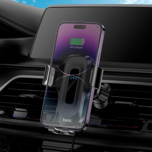 Тримач HOCO Wise wireless fast charging Car holder HW2 (air outlet) |5-15W| black