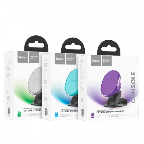 Тримач Hoco Crystal magnetic Car holder (center console) H2 ice mist