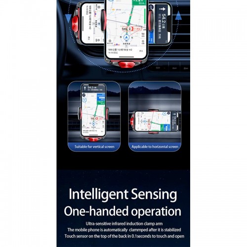 Держатель Auto open-close Transparent Wireless Charger XYJ A6 |15W, RGB|