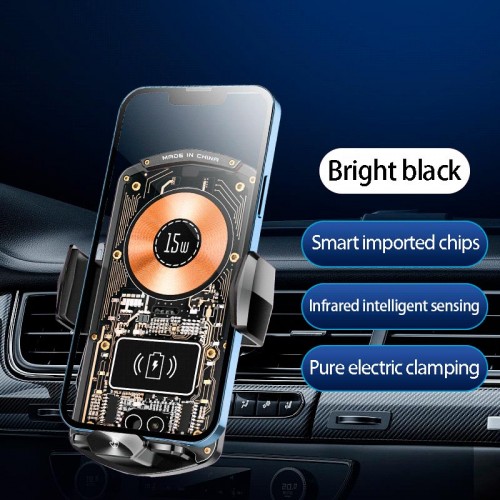 Держатель Auto open-close Transparent Wireless Charger XYJ A6 |15W, RGB|