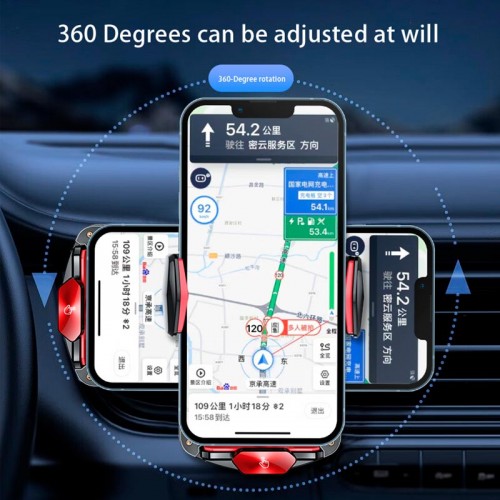 Держатель Auto open-close Transparent Wireless Charger XYJ A6 |15W, RGB|