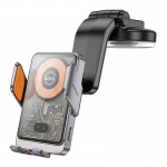 Держатель Hoco Transparent Discovery Edition wireless fast charging car holder (center console) HW8 |15W|
