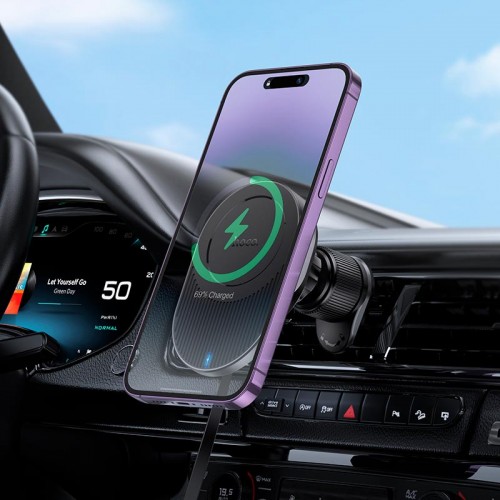 Держатель HOCO Guardian magnetic wireless fast charging car holder (air outlet) HW12 |15W|