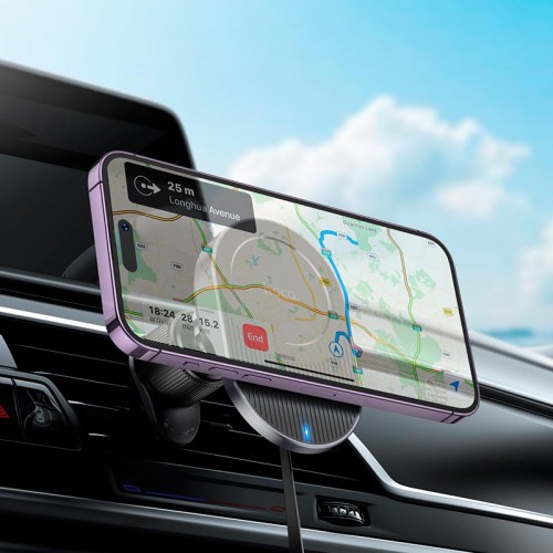 Держатель HOCO Guardian magnetic wireless fast charging car holder (air outlet) HW12 |15W|