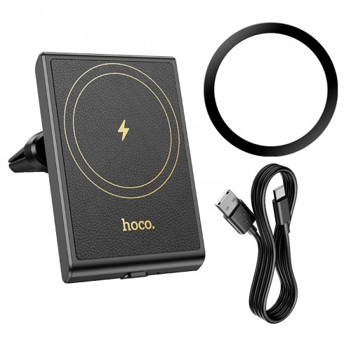 Держатель HOCO Precious magnetic wireless fast charging car holder HW19 (air outlet) |15W, 4.5-7"|