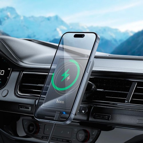 Держатель HOCO Precious magnetic wireless fast charging car holder HW19 (air outlet) |15W, 4.5-7"|