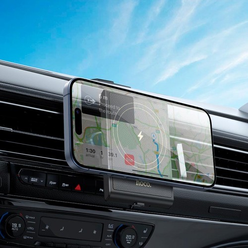 Держатель HOCO Precious magnetic wireless fast charging car holder HW19 (air outlet) |15W, 4.5-7"|