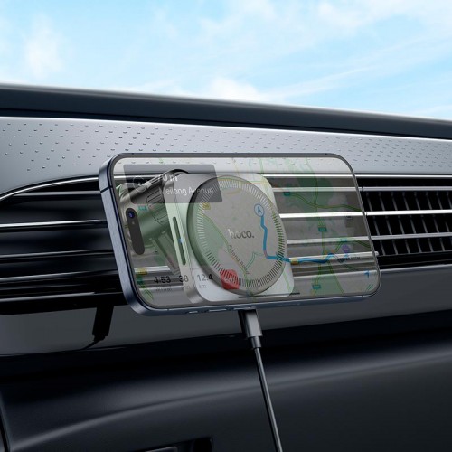 Держатель HOCO Speed magnetic wireless fast charging car holder HW15 (air outlet) |15W, 4.5-7"|