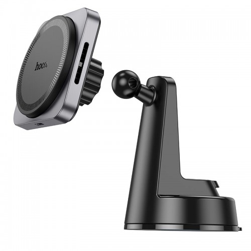 Тримач HOCO Speed magnetic wireless fast charging Car holder HW16 (center console) |15W, 4.5-7"| black