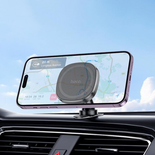 Тримач HOCO Cheetah magnetic ring Car holder H35 (center console) black