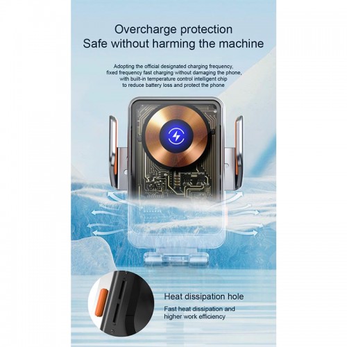 Держатель Auto open-close Transparent Wireless Charger T11 |15W|