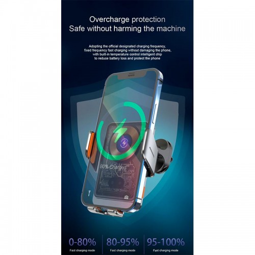 Держатель Auto open-close Transparent Wireless Charger T11 |15W|