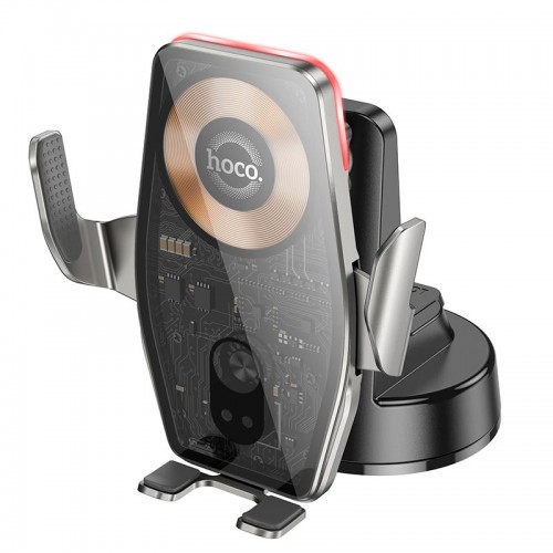 Держатель HOCO Traveler infrared RGB wireless fast charging car holder (center console) HW27 |15W|
