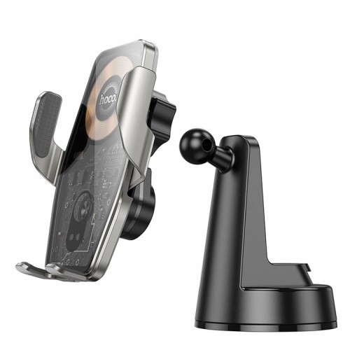 Держатель HOCO Traveler infrared RGB wireless fast charging car holder (center console) HW27 |15W|
