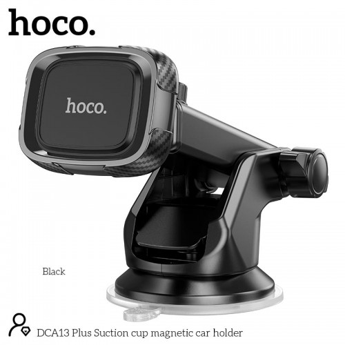 Тримач HOCO Suction cup magnetic Car holder Dca13 Plus black