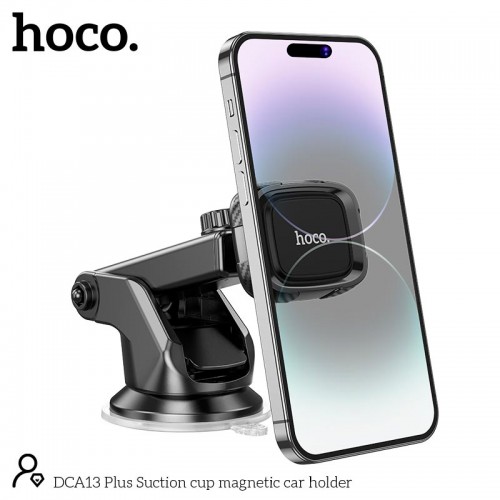 Тримач HOCO Suction cup magnetic Car holder Dca13 Plus black