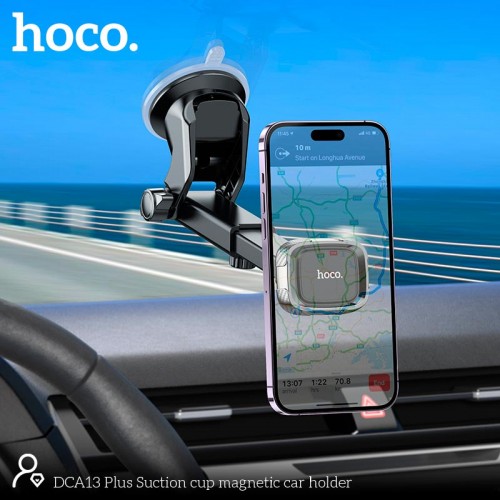 Тримач HOCO Suction cup magnetic Car holder Dca13 Plus black