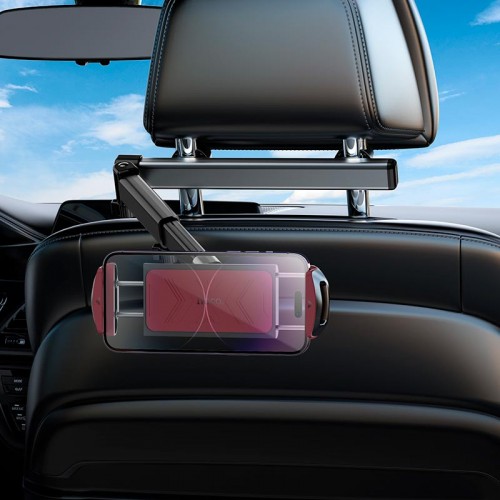 Тримач Hoco Gamble telescopic tablet Car holder H69 (rear pillow) |4.5-13"| black-red