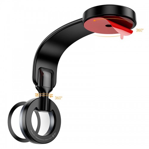 Тримач HOCO Totem RING magnetic Car holder H71 |(center console) |4.5-7"| black