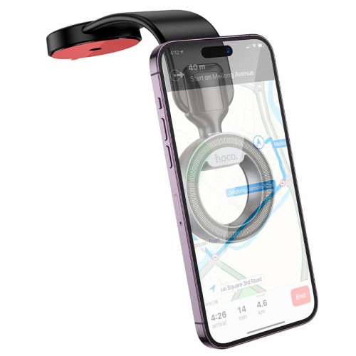 Тримач HOCO Totem RING magnetic Car holder H71 |(center console) |4.5-7"| black