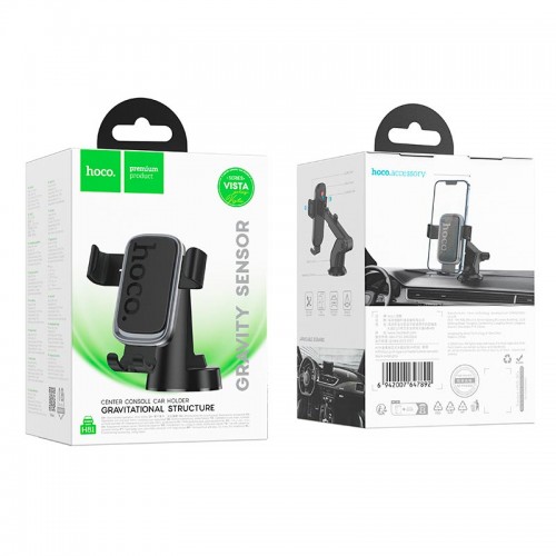 Тримач HOCO Vista Gravity Car holder (center console) H81 |6.1-7"| black
