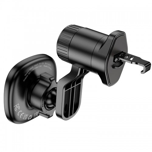 Тримач HOCO Crown magnetic wireless charging Car holder (air outlet) HW30 |4.5-7", 15W| black