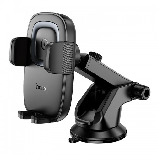 Тримач Hoco Crown Push-type wireless charging Car holder (center console) HW32 |4.5-7", 15W| black