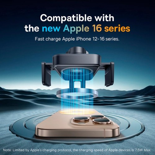 Держатель Baseus Wisdom Pro Auto Coil Alignment Car Mount Wireless Charger (Air Outlet Version) |15W|