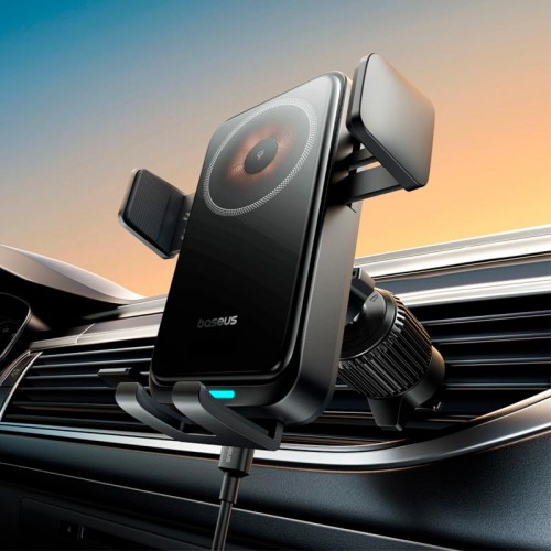 Держатель Baseus Wisdom Pro Auto Coil Alignment Car Mount Wireless Charger (Air Outlet Version) |15W|