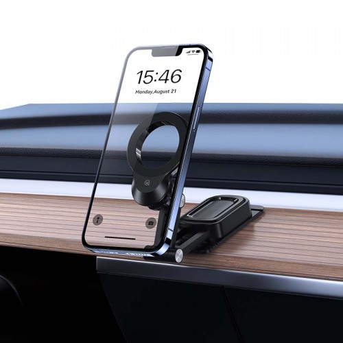 Тримач USAMS Magnetic Car Phone Holder US-ZJ076 (Center Console) black