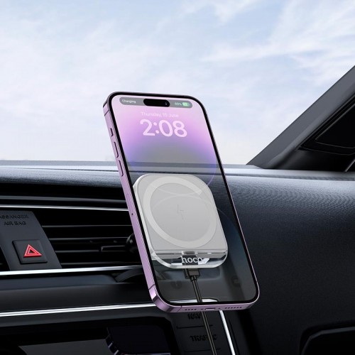 Держатель HOCO Crystal magnetic wireless fast charging car holder HW17 (air outlet) |15W|