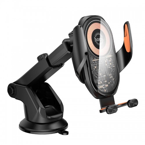 Тримач HOCO whale 3-axis linkage wireless fast charging car holder HW34 (center console) |15W| black