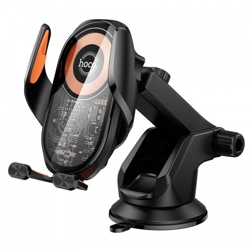 Тримач HOCO whale 3-axis linkage wireless fast charging car holder HW34 (center console) |15W| black