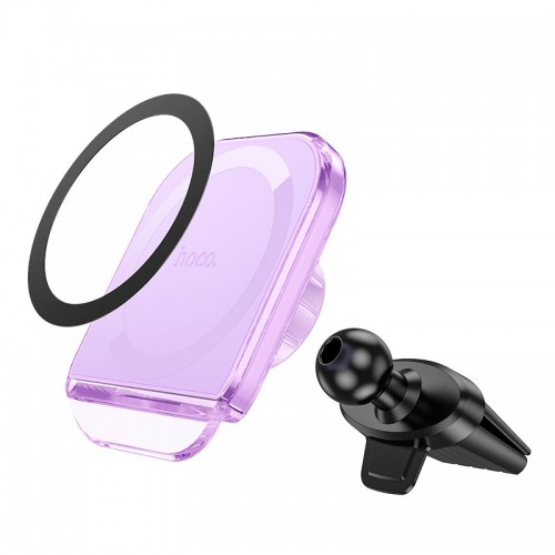 Утримувач HOCO Crystal ring magnetic car holder H42 (air outlet) grey