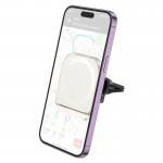 Утримувач HOCO Crystal ring magnetic car holder H42 (повітряний вихід) білий